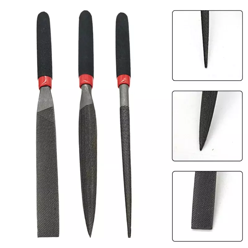 Small Steel Files Needle Flat File for Stone Glass Metal Carving Craft Needle Filing Woodworking Hand Tool Set Carpentry Tools