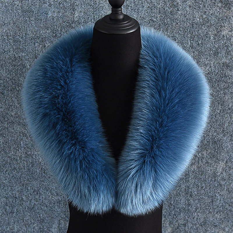 90cm Women Fur Scarf Collar Detachable Winter Autumn Neckerchief Warm Accessories