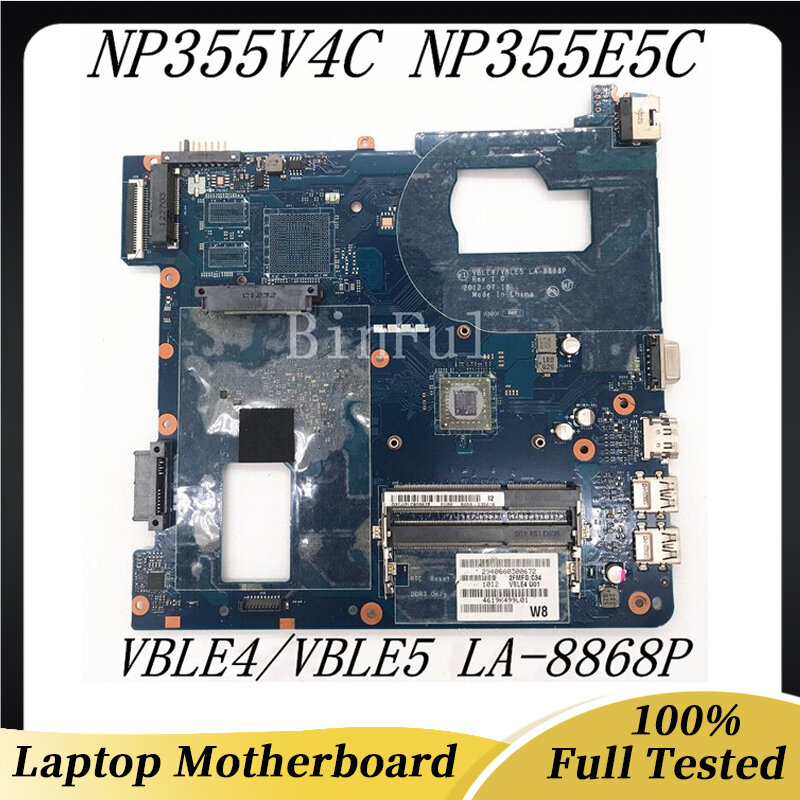 VBLE4/VBLE5 LA-8868P 무료 배송 삼성 NP355V4C NP355E5C 노트북 마더 보드 용 고품질 메인 보드 100% 완전 작동 음