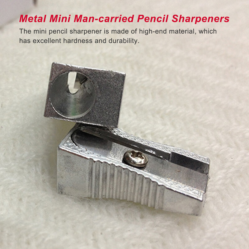 Metalowe ostrzałki do Mini ołówek, narzędzie do cięcia, srebrne, masowe rysowanie