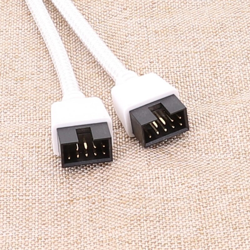 USB 2.0 9Pin to Dual 9Pin Shielded Cable for Enhanced Signal Stability and Protections for Computer Mainboard Dropship