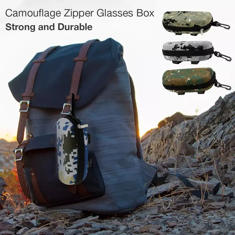 Camouflage EVA Glasses Box Unisex Zipper Box Travel Portable Waterproof Glasses Case Sunglasses Case Anti-knock Protective Box