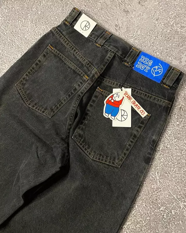 Harajuku Y2K Big Boy Jeans Frauen neue Hosen hohe Taille weites Bein Hose Streetwear Hip Hop Cartoon Grafik Stickerei Baggy Jeans