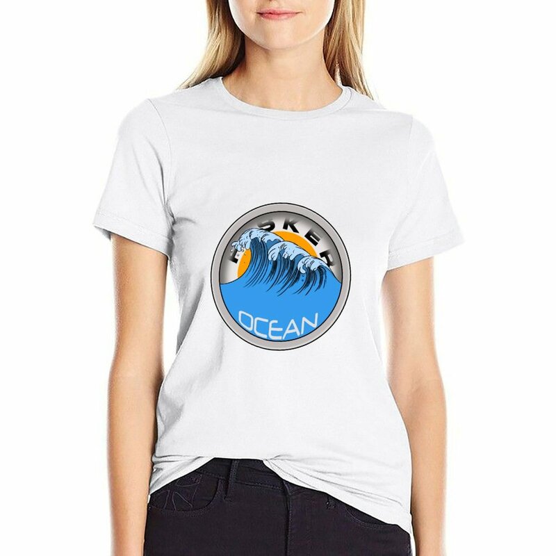 Fisker Ocean Badge T-shirt animal print shirt for girls female hippie clothes black t shirts for Women