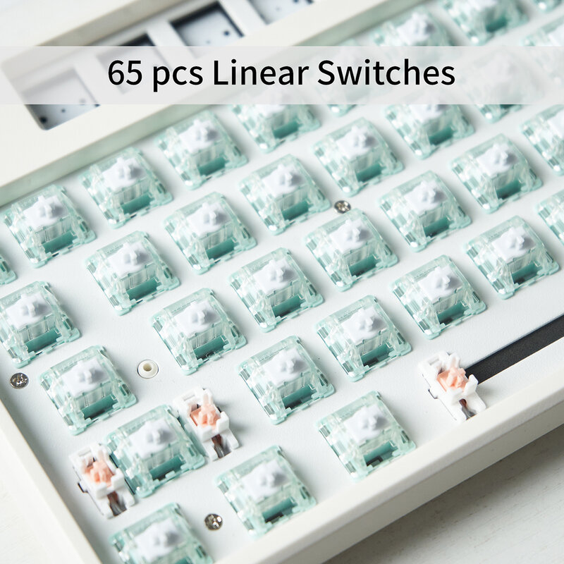 Real Gateron Magnético Jade Eixo Switch, Linear Tátil Clicky Switches, Teclado Mecânico Gaming, Alimentadores Fortes