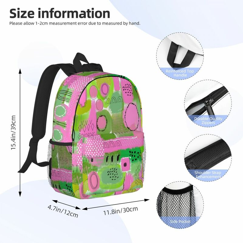 حقائب ظهر متاهة بسعة كبيرة للمراهق ، حقائب مدرسية للطلاب باللون الوردي والأخضر ، حقيبة ظهر للسفر ، حقيبة كتف