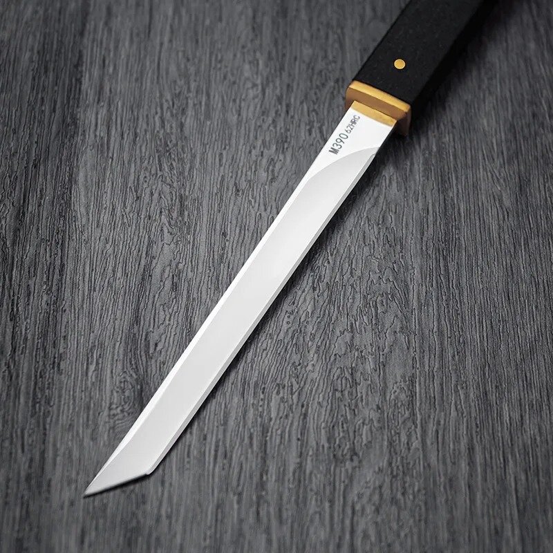 Cuchillo de cocina de acero inoxidable para cortar carne de barbacoa, cuchillo afilado para fruta, sandía, mango de ABS, cuchillo de pescado, herramienta de cocina