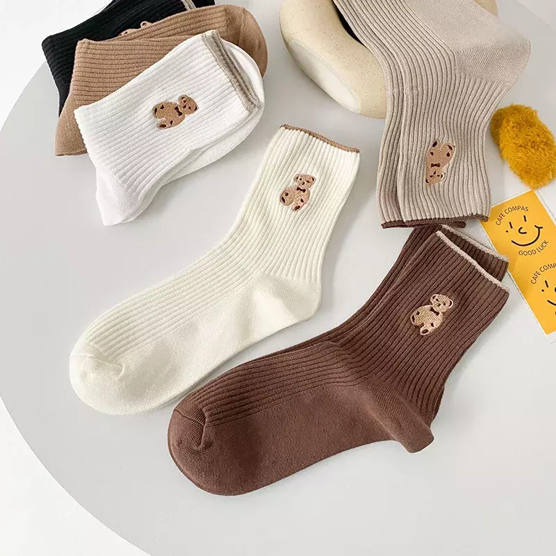 5 Pairs Pack Lot Women Socks Cartoon Bar Lovely Breathable Happy Funny Casual Cute Smile Kawaii  Boat Ankle Cotton Socks