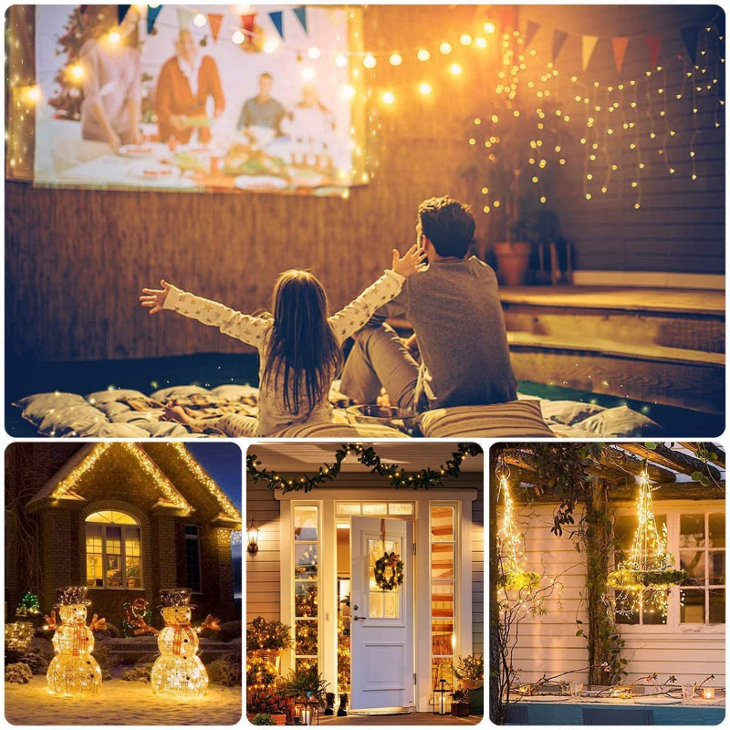 LED銅線ストリングライト10/2m,USB/バッテリー駆動,妖精の照明,休暇,クリスマス,結婚式,パーティーの装飾