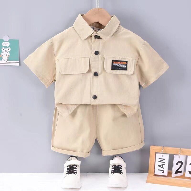 Children Boys Shirt Shorts 2Pcs/Sets New Summer Baby Clothes Suit Infant Outfits Toddler Casual Cotton Costume Kids Tracksuits