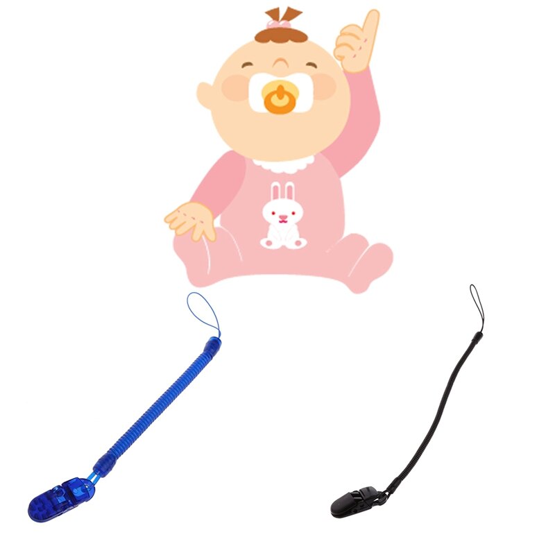 Spring Pacifier Chain For Newborn Retractable  Pacifier Clip Infant Teething Holder Teething Soother Chew Dummy Clips N84E