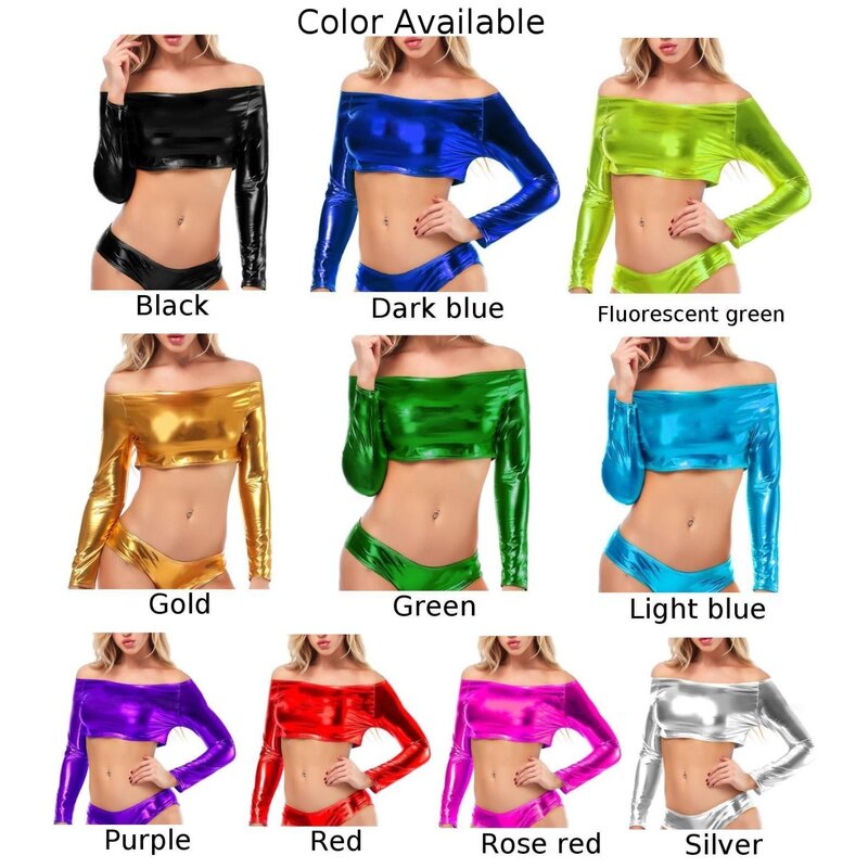 Candy Color Shiny PU Faux Leather Crop Top Sleeveless Sexy Tnak Tops Pole Dance Night Club Wear Bustier Top Camisole Vest Tanks