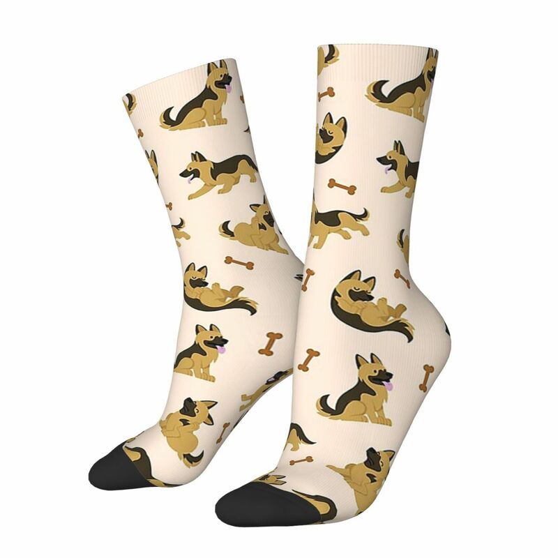 Модные мужские носки, повседневные очаровательные носки для немецкой овчарки, милые носки для щенков, высококачественные женские носки, весна, лето, осень, зима