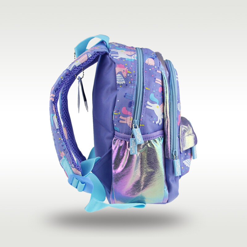 Unicórnio Cartoon Schoolbag para crianças, mochila de ombro feminino, jardim de infância pequena classe, smiggle original australiano, 1 a 4 anos
