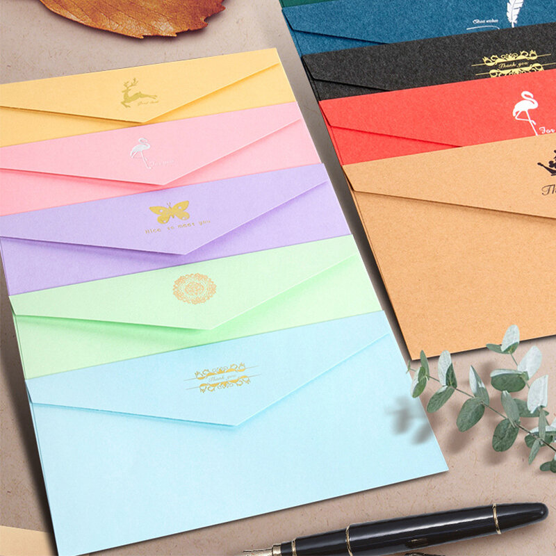 50 teile/los Umschlag hochwertige kleine Unternehmen liefert 22x11cm Einladungen Postkarten Geschenk box Nachricht Briefe Hochzeit Umschläge