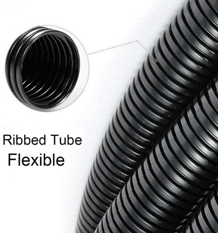 1/3/6M Corrugated Pipe7mm-28mm Car Cable Heat Resistant Insulation Tube Harness Motor Electrical Wire Protection Accessories