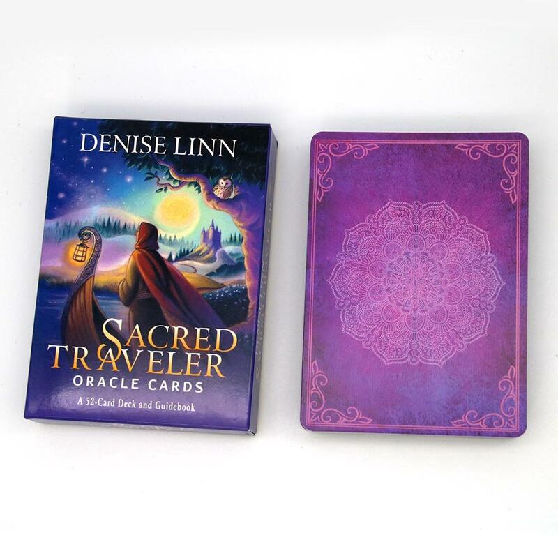 10.3*6cm Super Sacred Traveler Oracle 52 Cards Deck and Guidebook English Tarot Fun Board Game