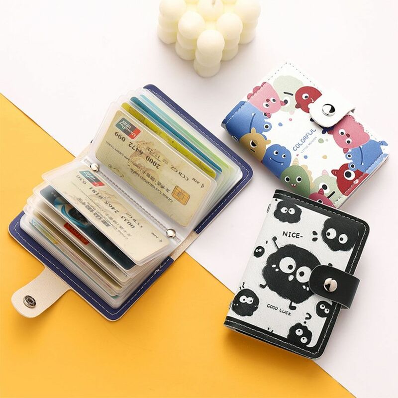 Multiple Card Card Bag Waterproof Coal Ball Pattern Large Capacity Coin Purse PU Leather Card Holder Teenagers Girls