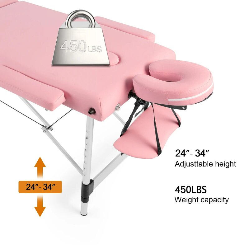 Folding Beauty Bed Professional Portable Spa Massage Tables Household Aluminum Alloy Salon Furniture Portable Simple Massage Bed