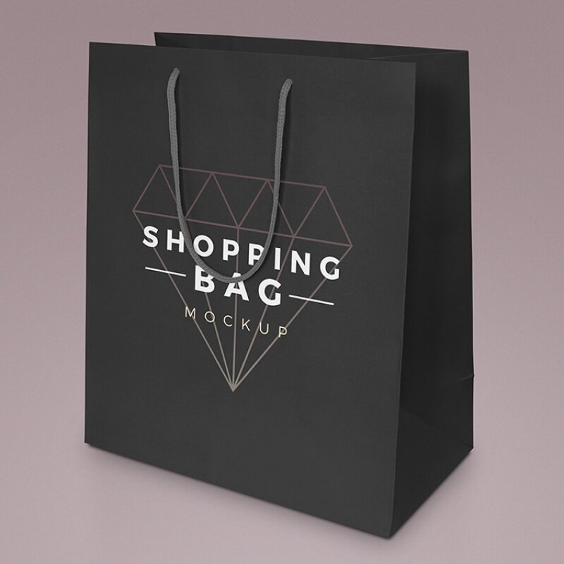 Spersonalizowany produkt 、 luksusowe czarne buty opakowanie na ubrania papierowe torby drukowane własne Logo odzież zakupy biżuterii