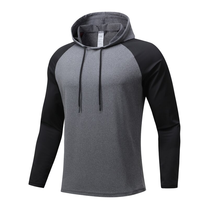 Men's Hooded Sweatshirts Running Training Fitness Hoodies Gym Sports Jackets Coats Quick Dry Male Sportwear