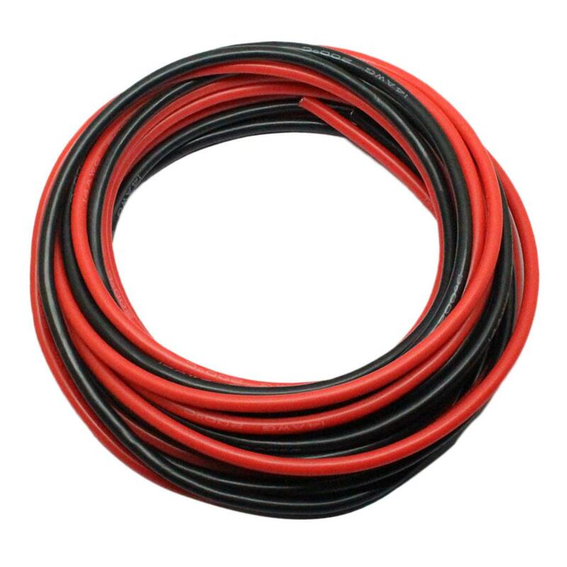 2 шт. гибкий мягкий силиконовый кабель, устойчивый к высоким температурам, красный + черный