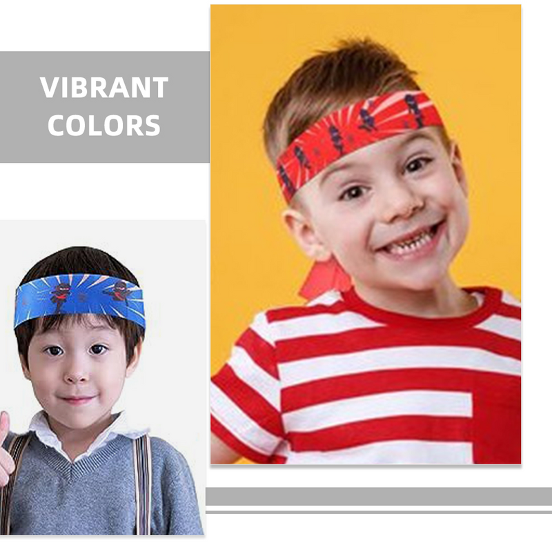 12 Stück Ninja Ninja Stirnbänder Karate Kind wieder verwendbare japanische dekorative Ninja Stirnband Workout Seiden schal
