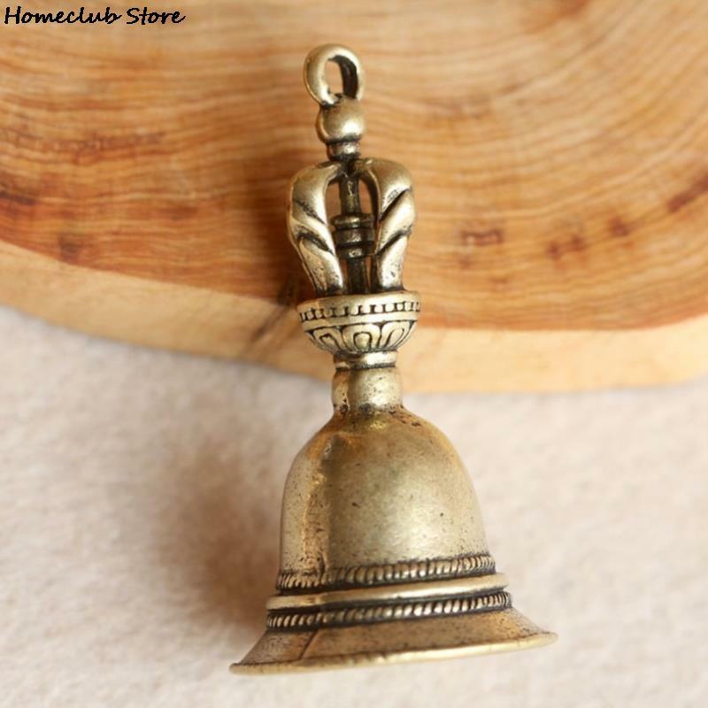 Cloche à clé en laiton, décoration artisanale, bouton de voiture, cloche à vent, cloche tibétaine en Bronze, cadeau créatif, pendentif de décoration pour la maison, noël