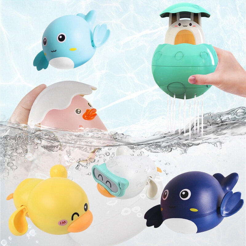 Super Fun Baby Bathing Toy Kids Shower Duck Penguin Egg Water Spray Sprinkler bagno doccia nuoto giocattoli d'acqua per bambini regalo