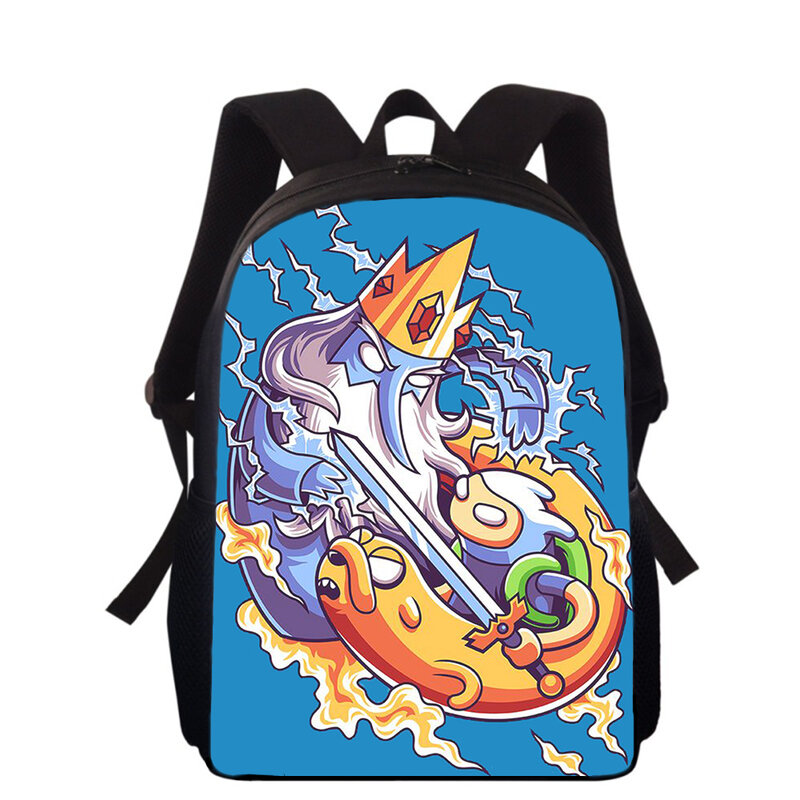 Детский рюкзак с 3D-принтом Adventure Time 15 дюймов, рюкзак для учеников начальной школы