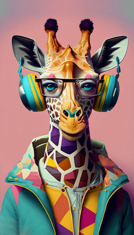 Autocollant anti-ald motif girafe pour trottinette électrique, bande arina colorée pour skateboard, en papier de verre, 63x36cm
