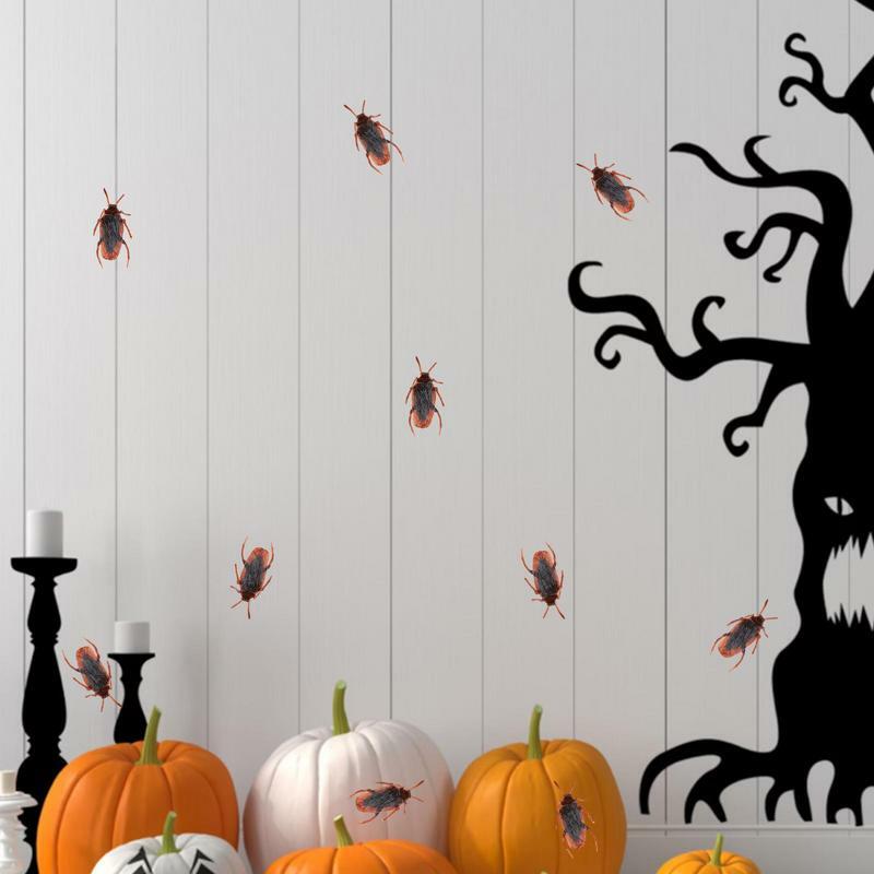 Simulação de barata falsa para halloween, brinquedo escorpião realista, escorpião, brincadeira, 10 pcs
