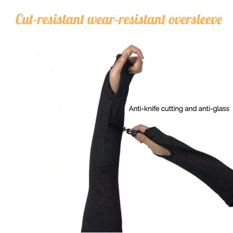 Anti-corte mangas anti-corte luvas de braço anti-corte proteção de segurança industrial luvas anti-corte preto cinza