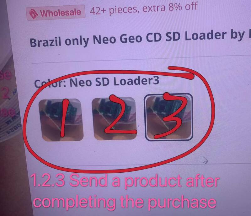 Brazylia tylko Neo Geo CD SD Loader firmy Furrtek (rev E dla najlepszych ładowarek)