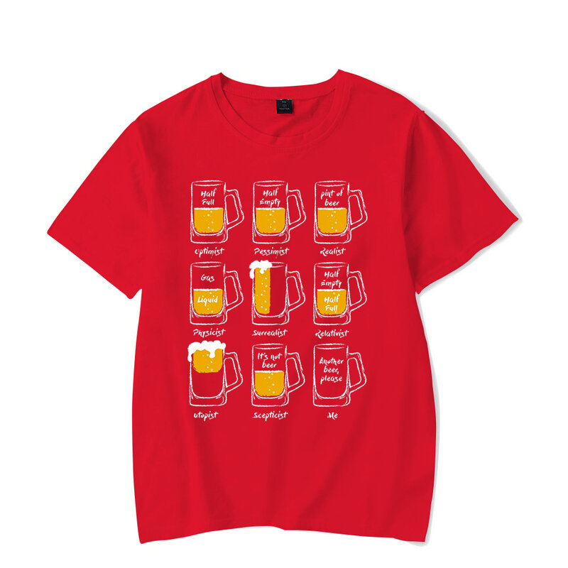 T-shirt grande com estampa de cerveja feliz masculina e feminina, camisetas gráficas, tops plus size, clássico