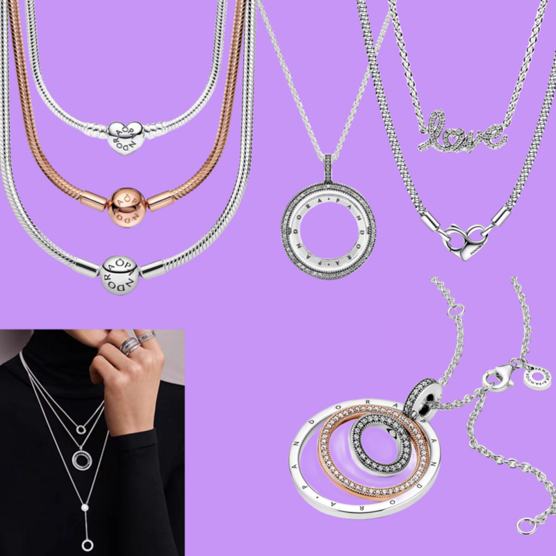 Роскошные женские ювелирные изделия из стерлингового серебра 925 пробы, ожерелье с подвеской в форме сердца, подходящее для оригинальной модели DIY W