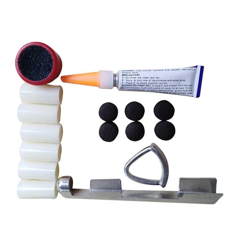 Kit di strumenti per la riparazione della punta della stecca da biliardo forniture per biliardo punta per levigatrice per punte per stecca punte per stecca Set snooker stecca forniture per biliardo