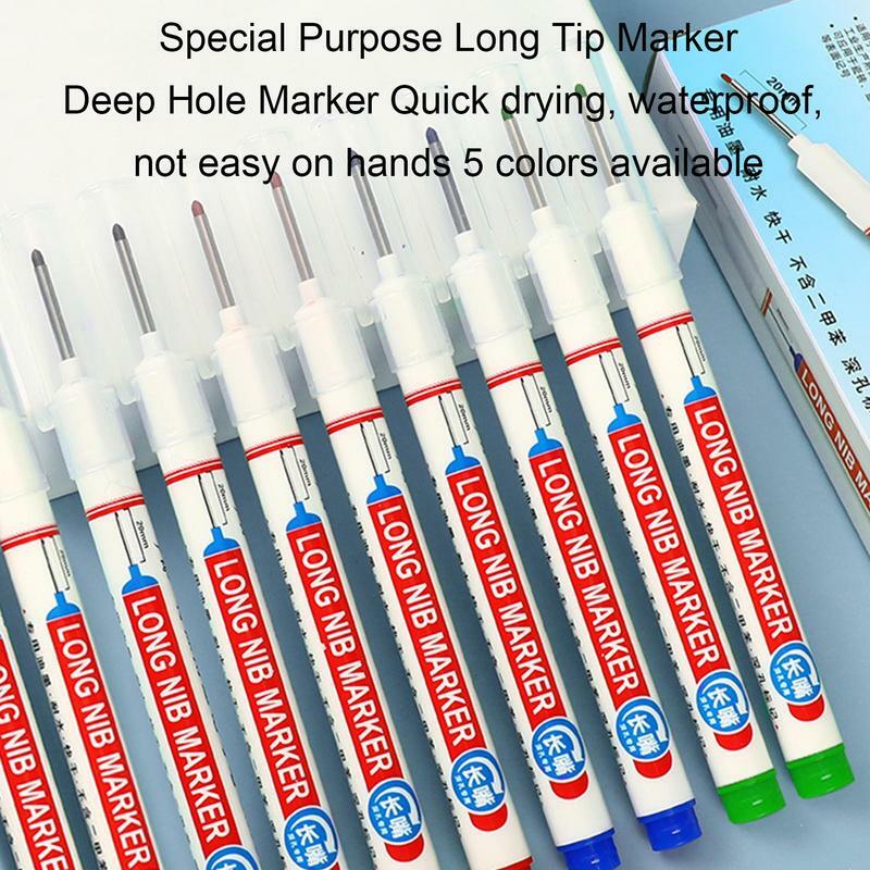 ปากกาทำเครื่องหมายหัวยาว20มม. กันน้ำและ Colorfast กระเบื้องไม้โลหะลึกปากกาเครื่องมือช่างไฟฟ้างานไม้