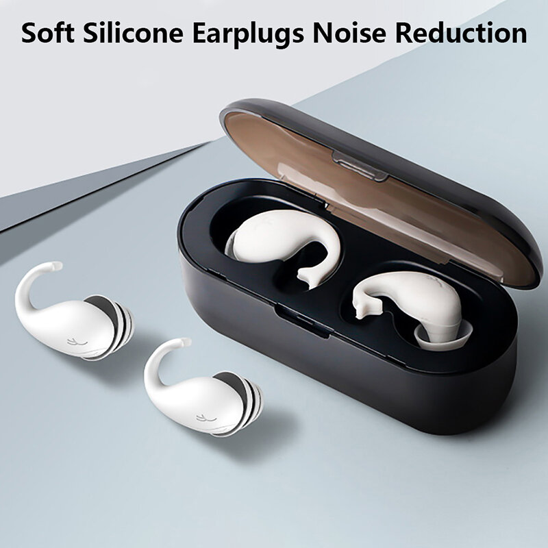 1คู่ซิลิโคนที่อุดหูลดเสียงปลั๊กอุดหูสำหรับการท่องเที่ยว Study Sleep กันน้ำได้ยินความปลอดภัย Anti-Noise เครื่องป้องกันหู