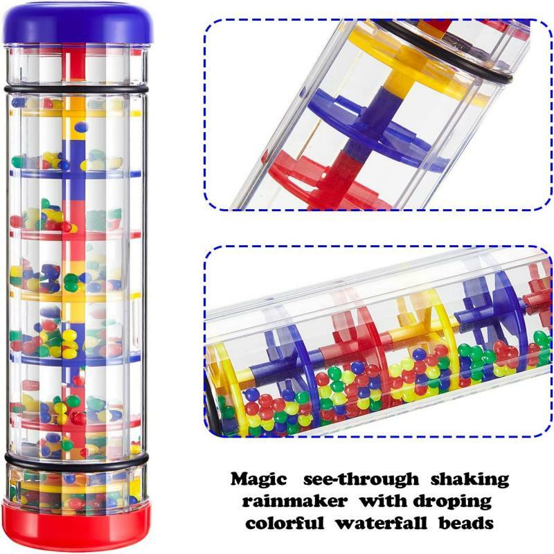 Rain Stick Brinquedos para Bebês, chocalho Shaker, Desenvolvimento Sensorial, Áudio Instrumento Musical, Rainmaker, 6-12 meses