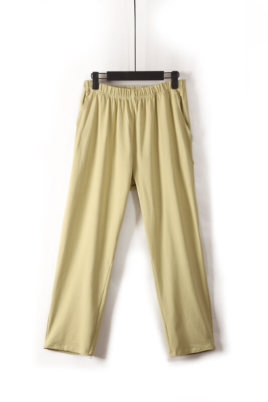 Spring Men Plus Size Elastic Cotton Comfortable Pocket Home Pants Warm Pants