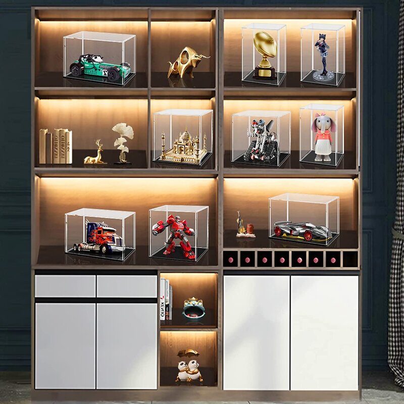 Klar Acryl Display Fall Arbeitsplatte Box Organizer Stehen Staubdicht Schutz Schaufenster für Action-figuren/Spielzeug/Sammlerstücke