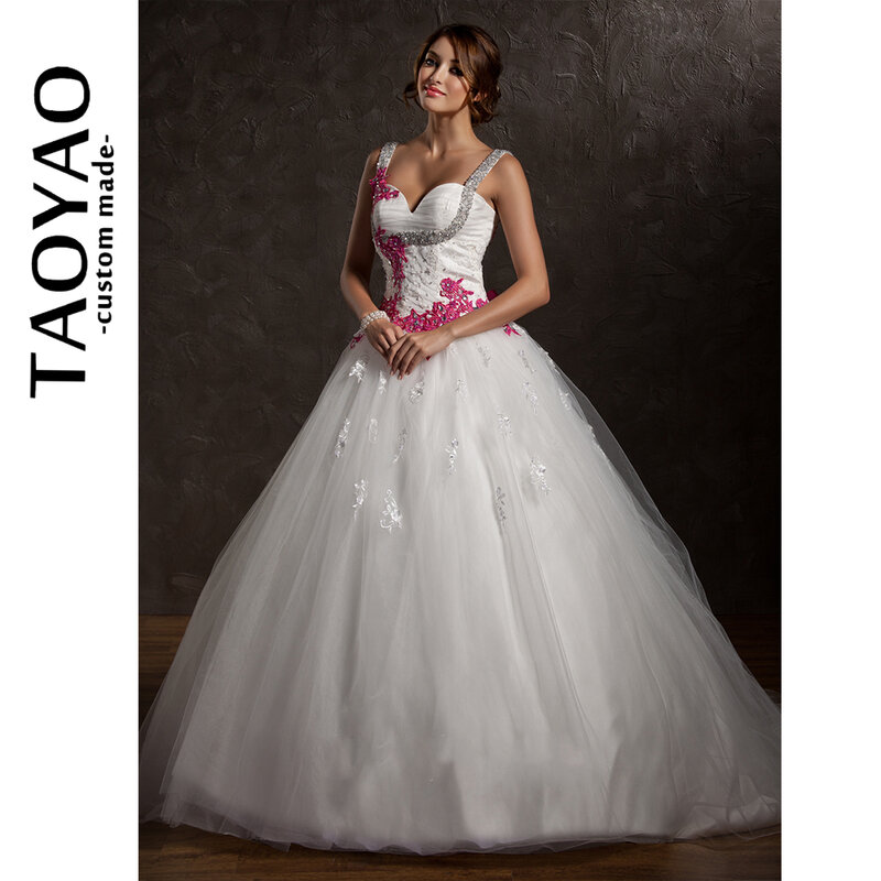 Princess Ball-Gown Wedding Dress Sweetheart Bride Dresses Satin Tulle Elegant And Pretty Women's Dresses Vestidos Para Mujer