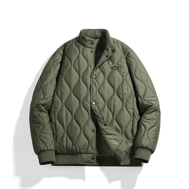 Marca japonesa masculina solta espessa puffer jaqueta, algodão casual acolchoado roupas, parka de inverno quente, marca masculina