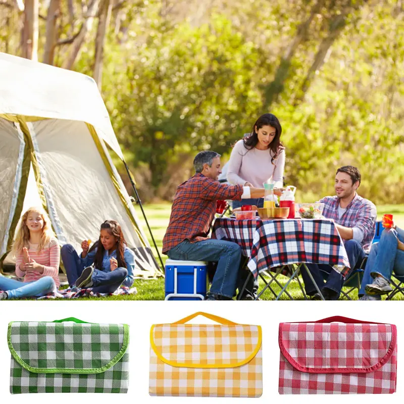 Foldable Portable Picnic Mat Waterproof Oxford Cloth Outdoor Picnic Mat Moisture-proof Thickened Children's Outdoor Crawling Mat