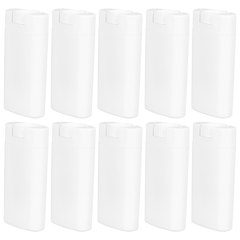 Envases de barra de loción para piezas, botes desodorantes transparentes, tubo desodorante, 10 unidades