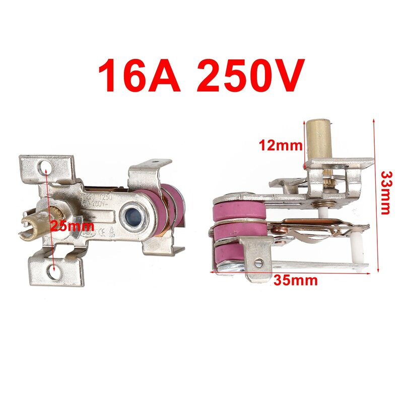 1pc Thermostat Temperature Switch KST-168 Bimetal 16A 250V AC For Electric Heaters Irons Rice Cooker Toaster Ovens 5x13mm