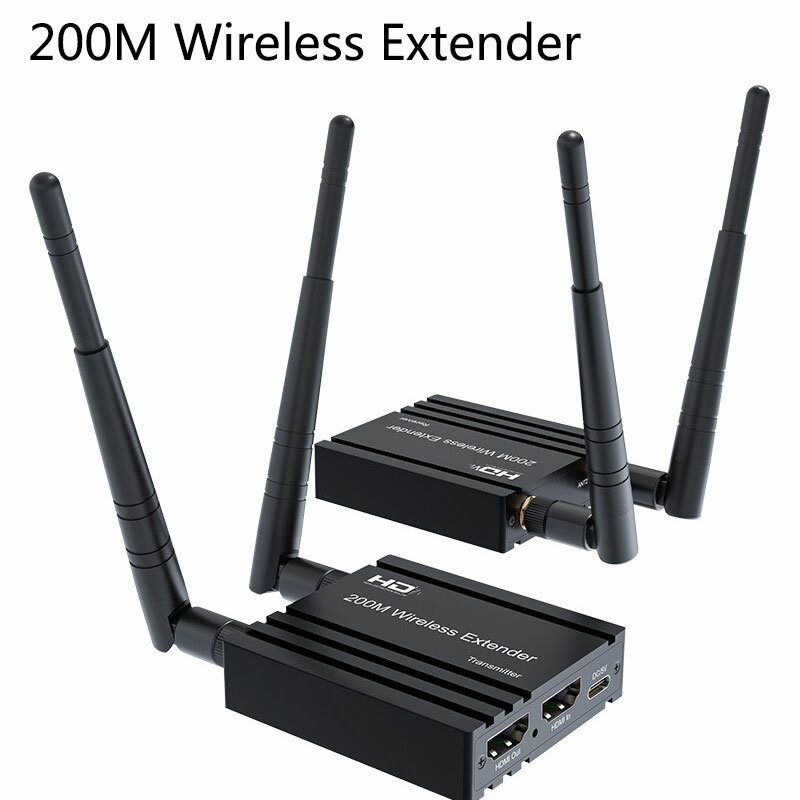 200m drahtlos für HDMI-kompatiblen Extender-Sender 1080p Video Extender-Unterstützung 1 tx bis 2/3/4 rx-Display für NVR-Laptop-PC