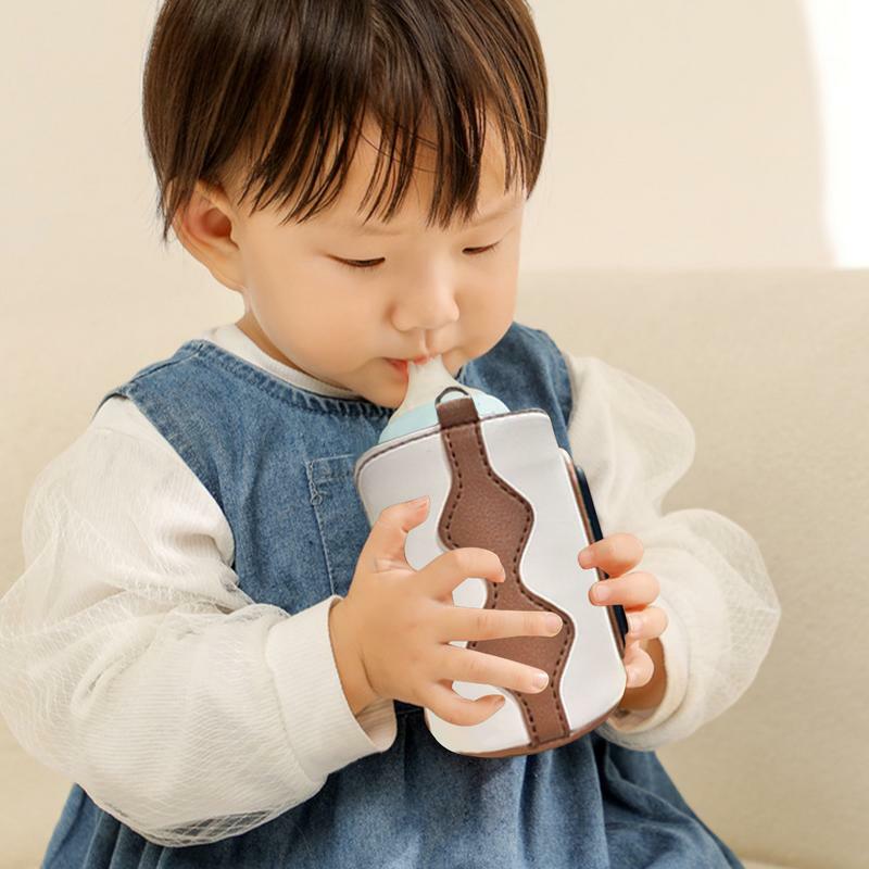 Suporte do frasco do aquecedor do leite do bebê, indicação digital, temperatura ajustável, portátil, saco térmico do calor