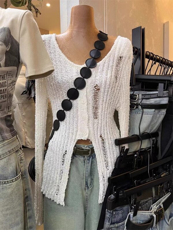 Женский трикотажный пуловер, универсальный облегающий пуловер с длинным рукавом, весна 2024
